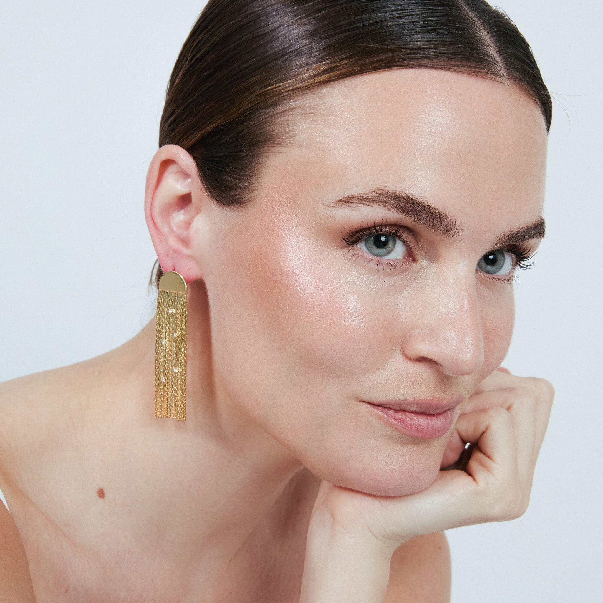 Pendientes acabado en oro amarillo de 18k