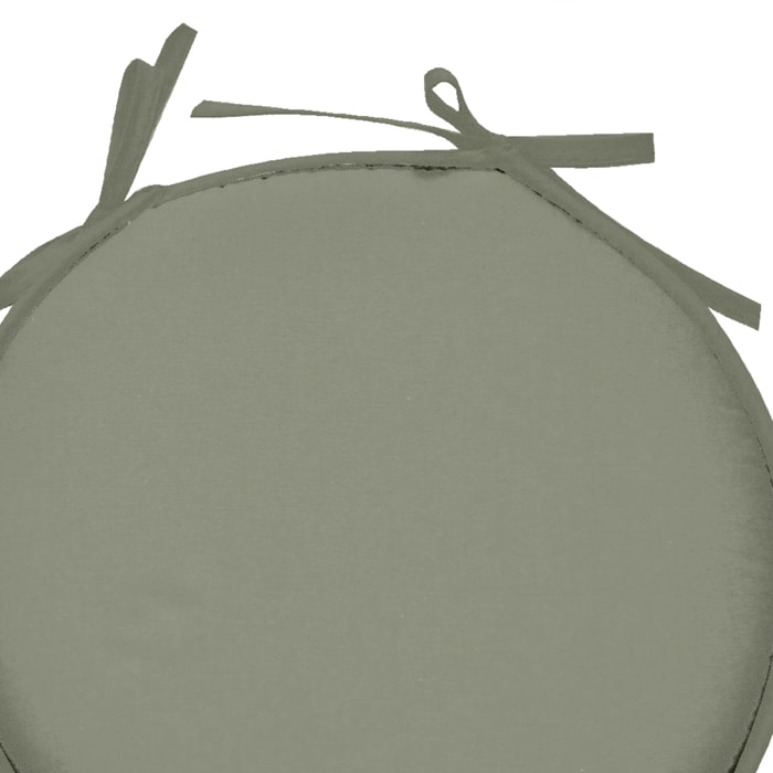 Galette de chaise ronde unie aux multiples couleurs - Vert