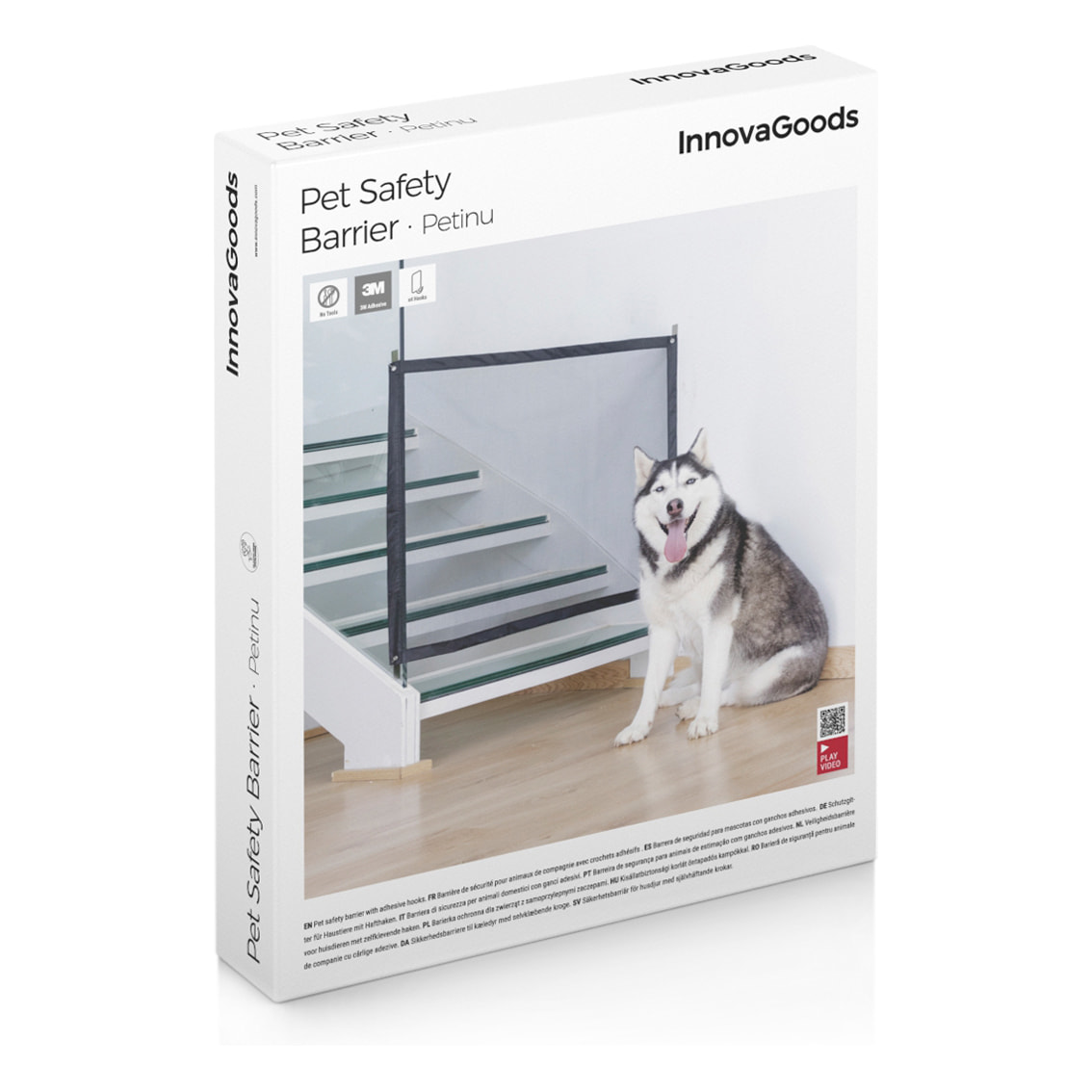 Rete di sicurezza per animali domestici Petinu - nera - 112x73x0,2 cm