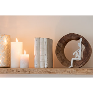 J-Line décoration Personnage Repos - bois - naturel/blanc - 2 pcs
