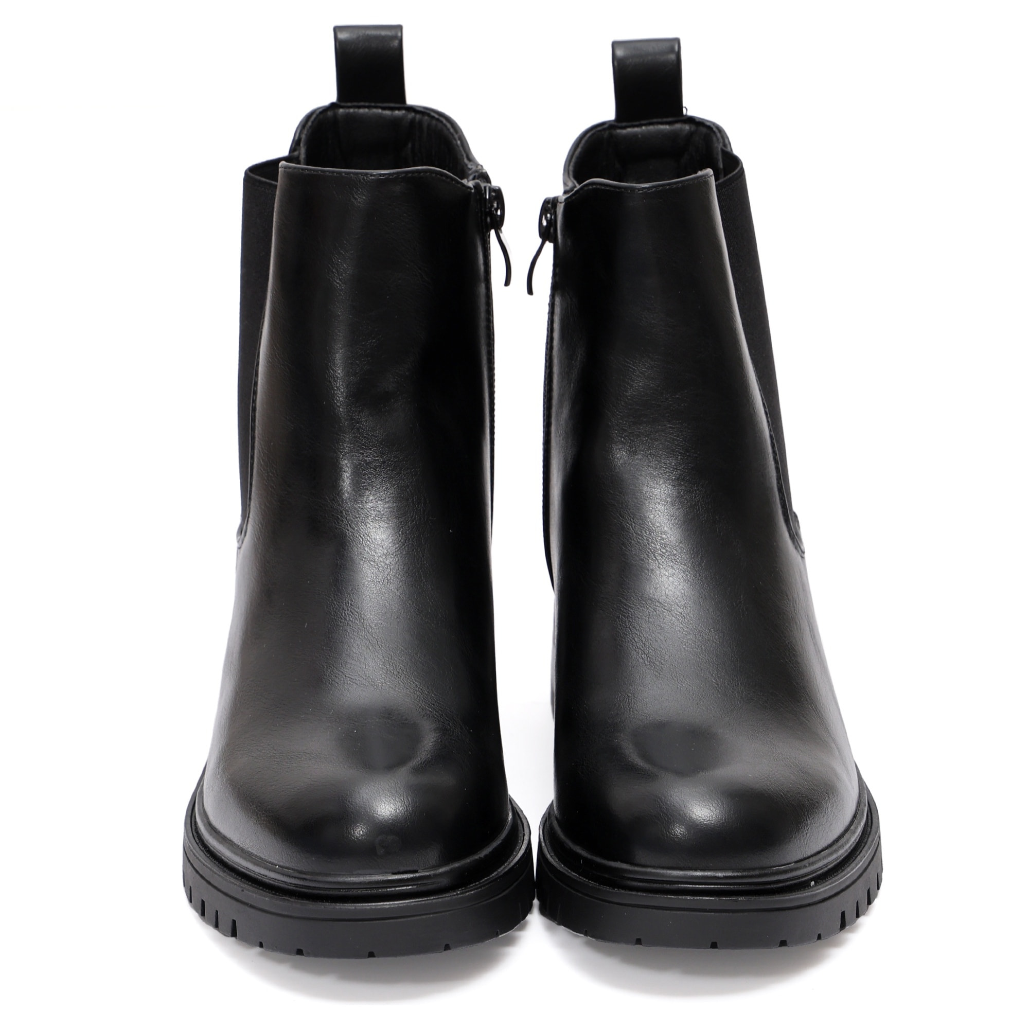 Stivaletto in simil pelle con fascia elastica