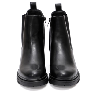 Stivaletto in simil pelle con fascia elastica