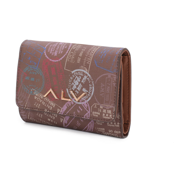 Portafoglio da donna Made in Italy - Modello Eclissi - 100% poliuretano - 14.5 x 11.0 x 2.5 cm