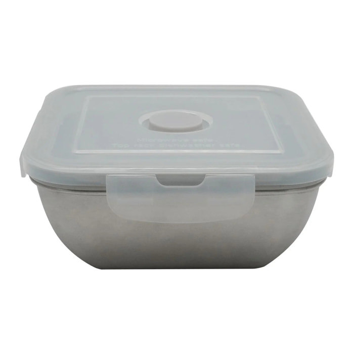 Lunch box en inox avec couvercle à clips Fackelmann Move
