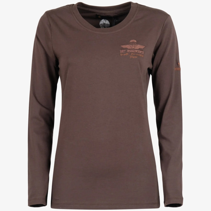 T-shirt Donna W5D364 Esercito in cotone