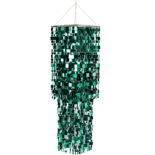 J-Line abat-jour sequin carré - PET - bleu/vert