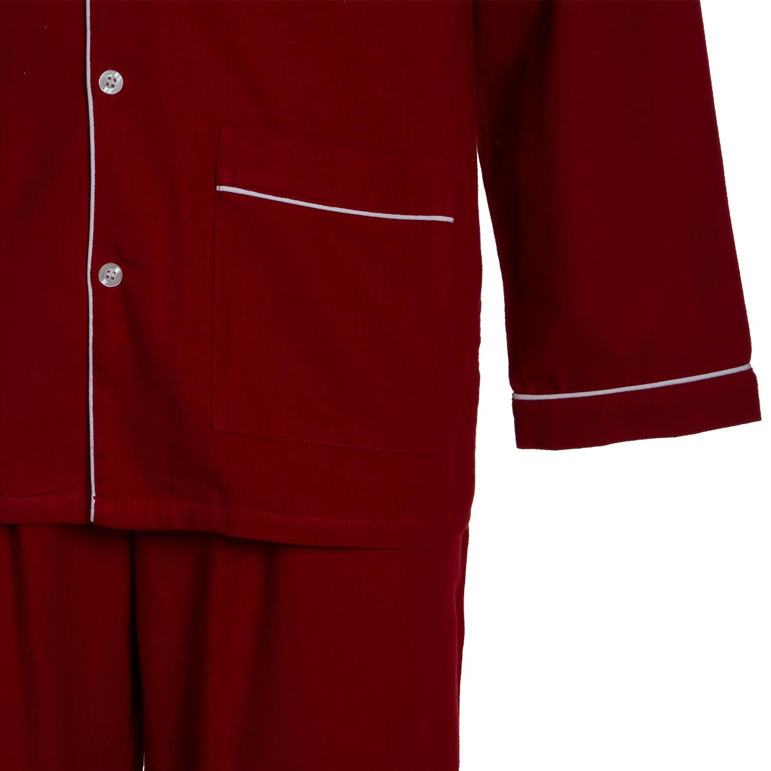 PIGIAMA UOMO in flanella bordeaux