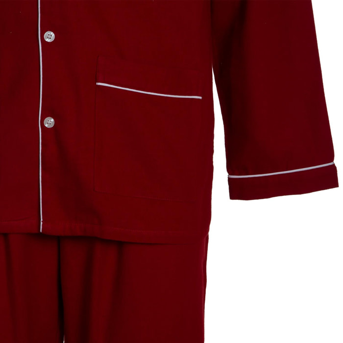 PIGIAMA UOMO in flanella bordeaux