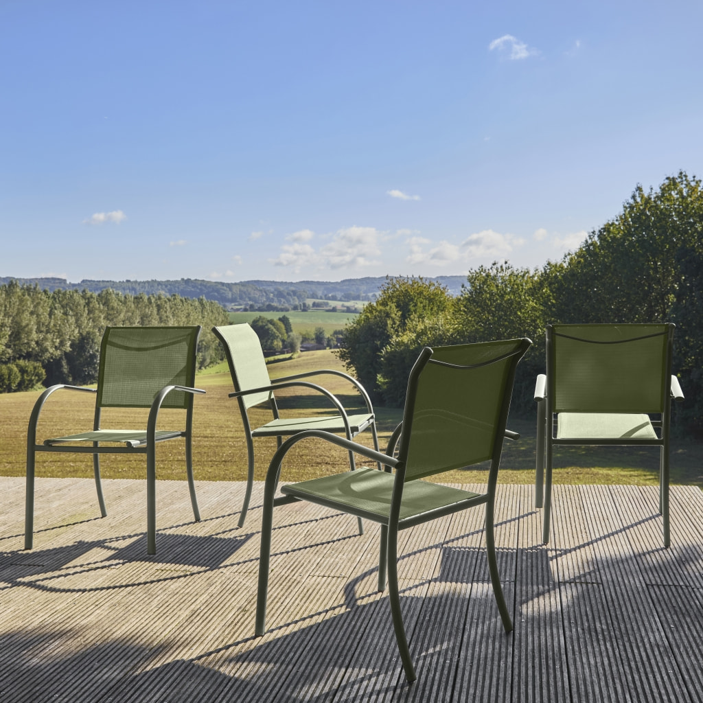 Fauteuil de jardin aluminium (lot de 4) AMARA