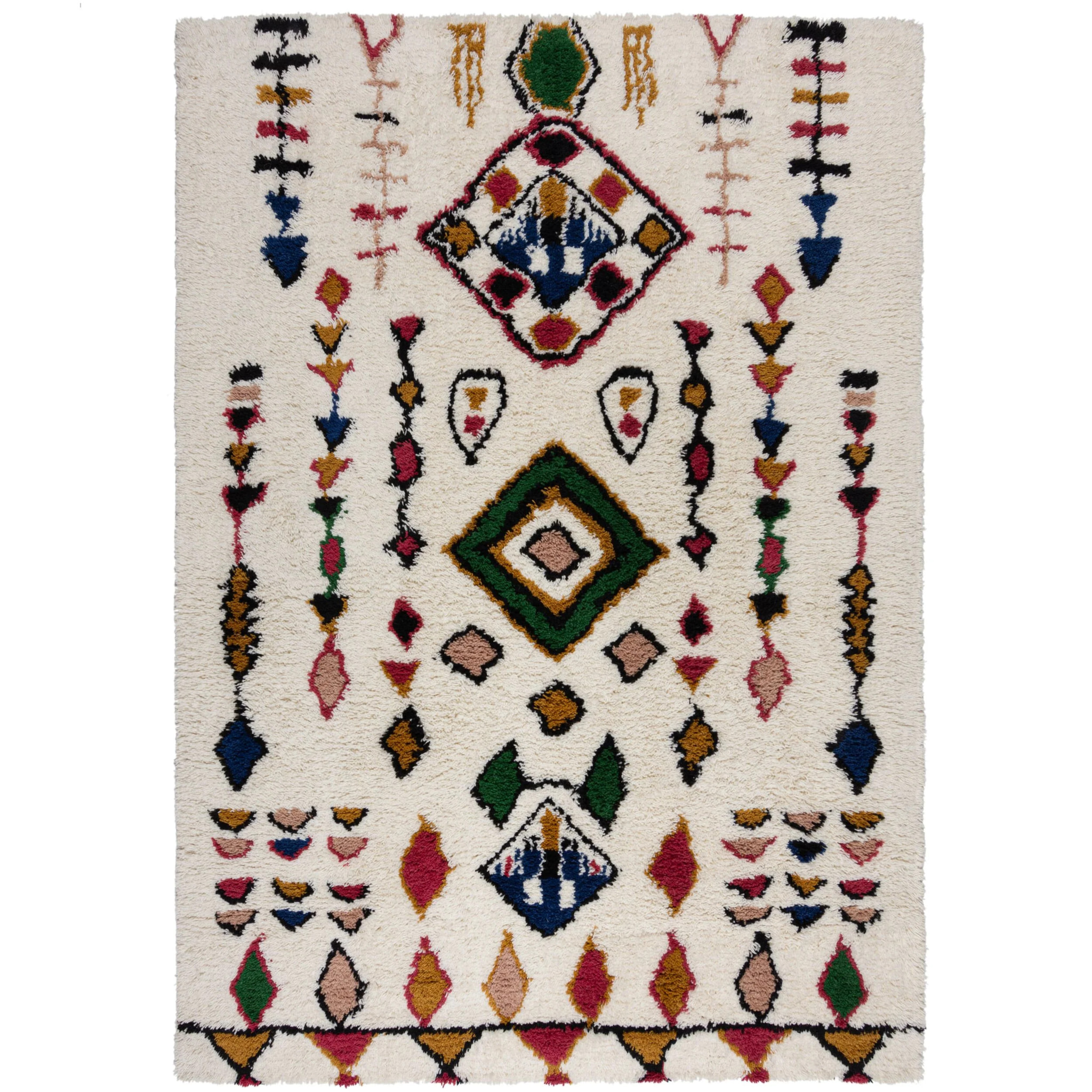 Tapis berbere 100% laine FES Multicolore
