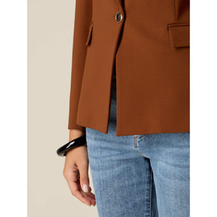 Oltre - Blazer in punto milano - Marrone