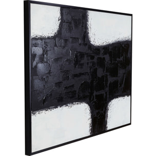 Peinture Crossroads 120x90cm noire et blanche Kare Design