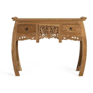 Console en bois de teck 100 cm style ethnique oriental