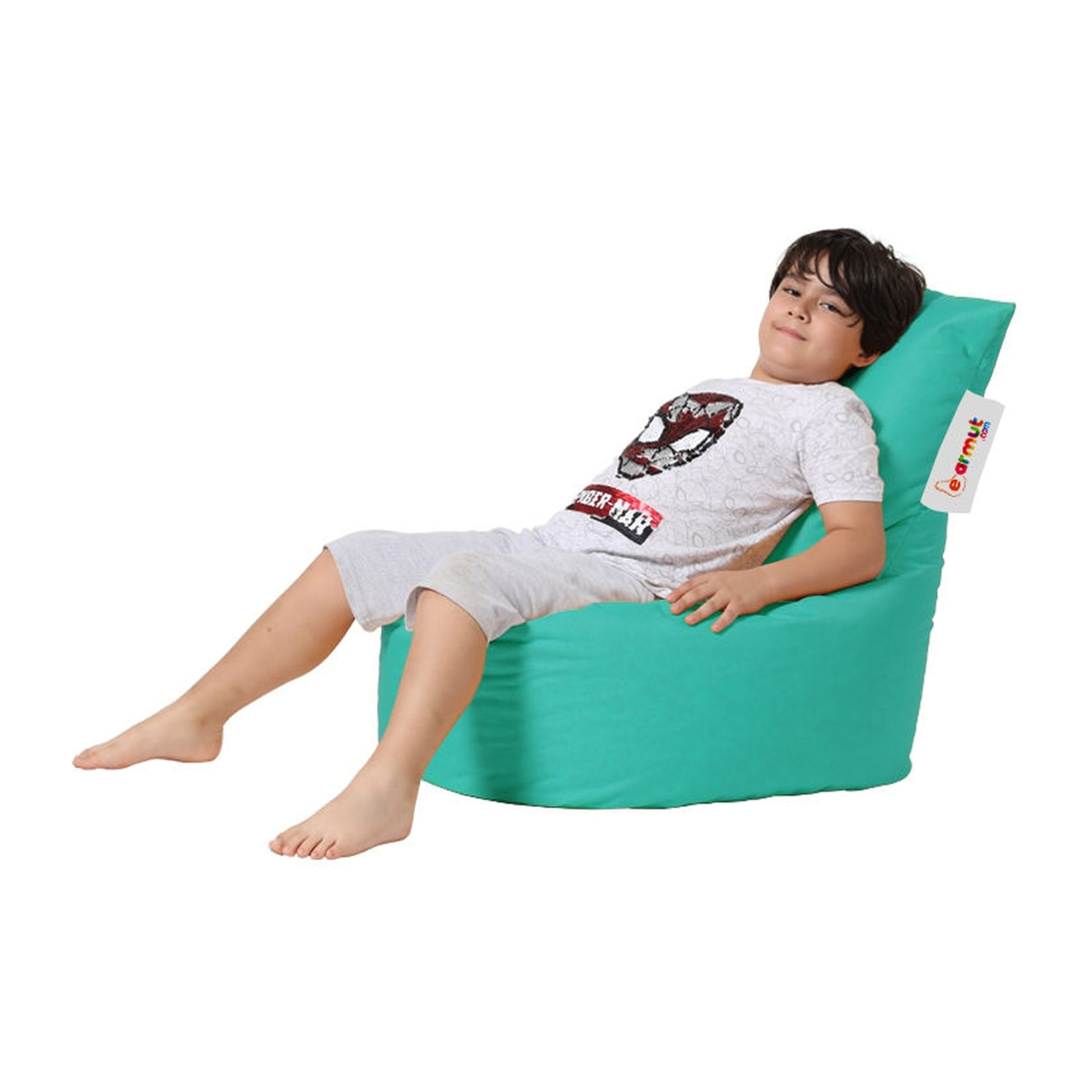 Sillón-puf turquesa