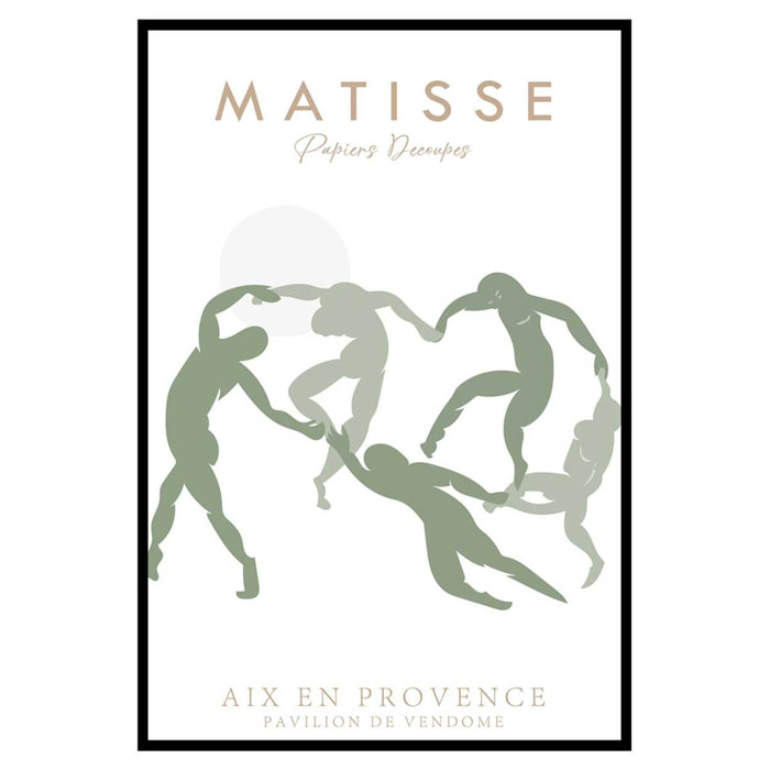 Affiche encadrée danseurs abstraits matisse Affiche + cadre en métal - Noir