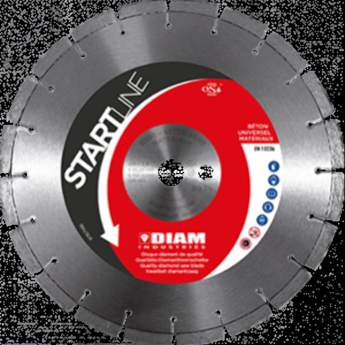 Disque diamant Ø125 mm DIAM pour béton pierre parpaing - BS60125/22