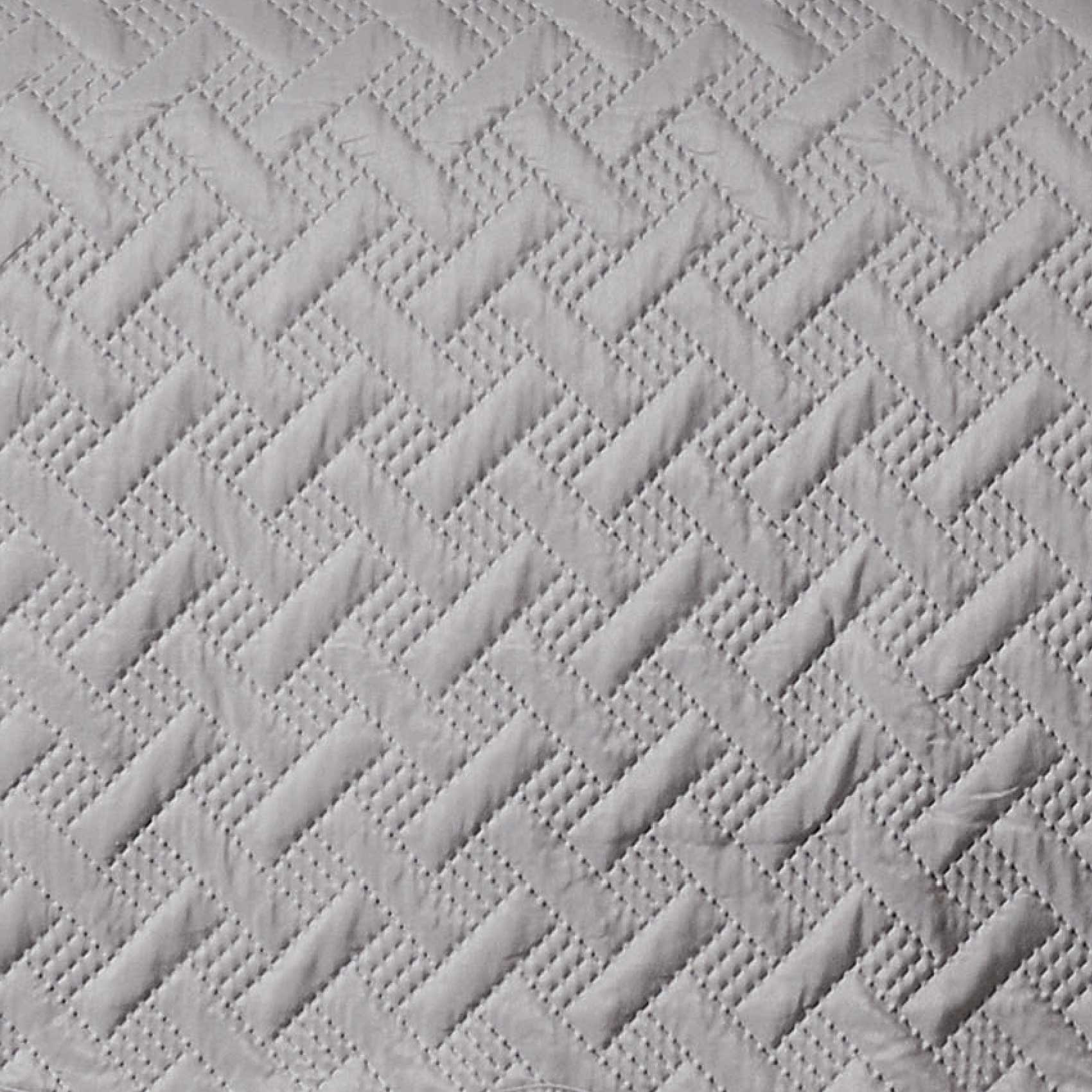 Couverture molletonné surpiquage graphique - Gris clair