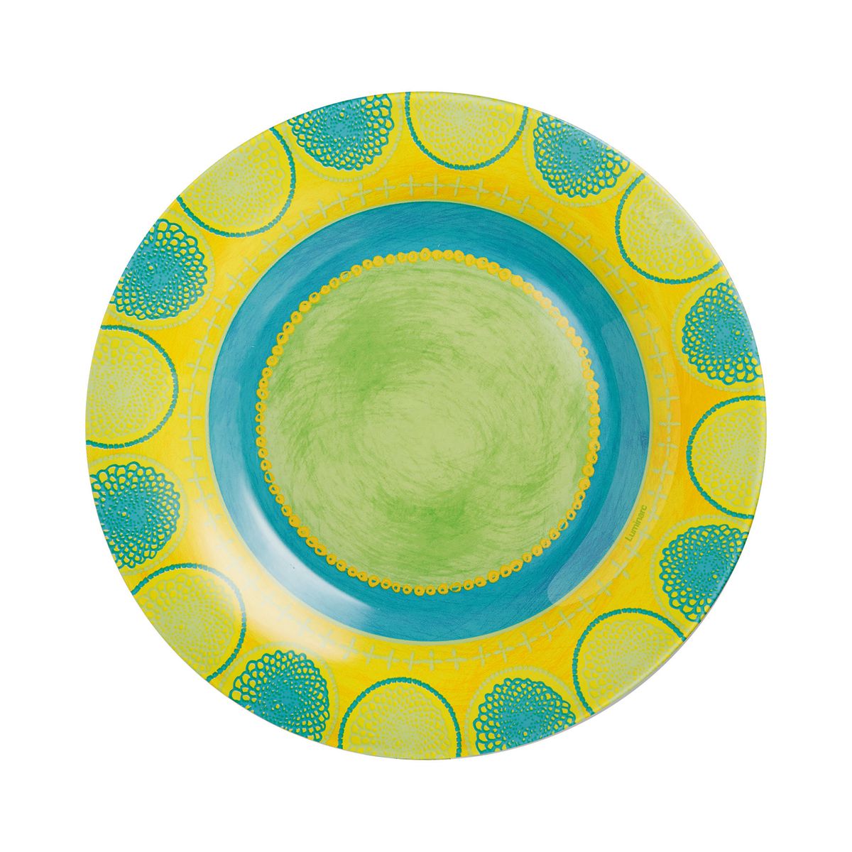 Assiette à dessert turquoise 19cm Propriano - Luminarc - Verre opale extra résistant