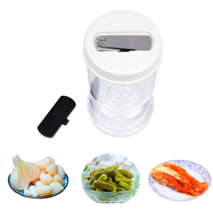 Recipiente para encurtidos de 800ml con tapa sellada, colador inferior, compartimento para tenedor plegable y diseño transparente para controlar la frescura.