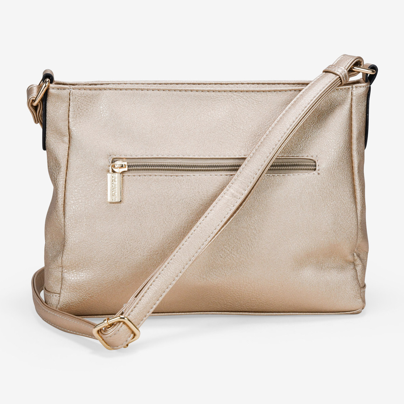 Bolso bandolera dorado con bolsillo