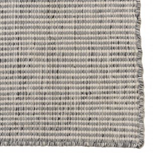 QUENTIN - Tapis rect 200x290cm en laine tissée couleur blanc/gris chiné