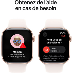 Montre connectée APPLE WATCH Serie 10 46mm Alu/Or Rose M/L