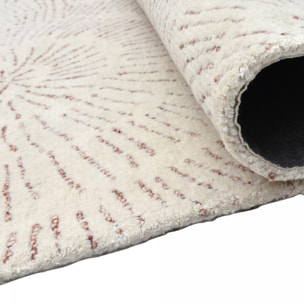 Tapis salon et chambre fait à la main en laine motif faux uni