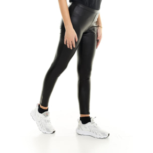 Leggings da donna in ecopelle con etichetta Leone 1947 Glam Winter