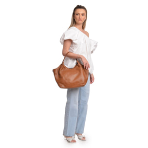 Borsa a tracolla Anna Luchini Cammello