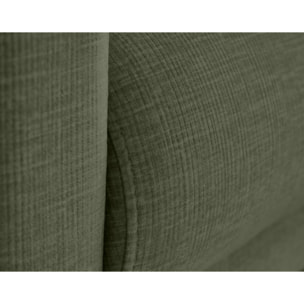 Ostrava - fauteuil en velours pieds en bois - Vert