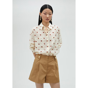 Camicia pois semitrasparente