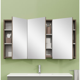 ARMOIRE DE TOILETTE, Alday, 120cm, Bois Nebraska