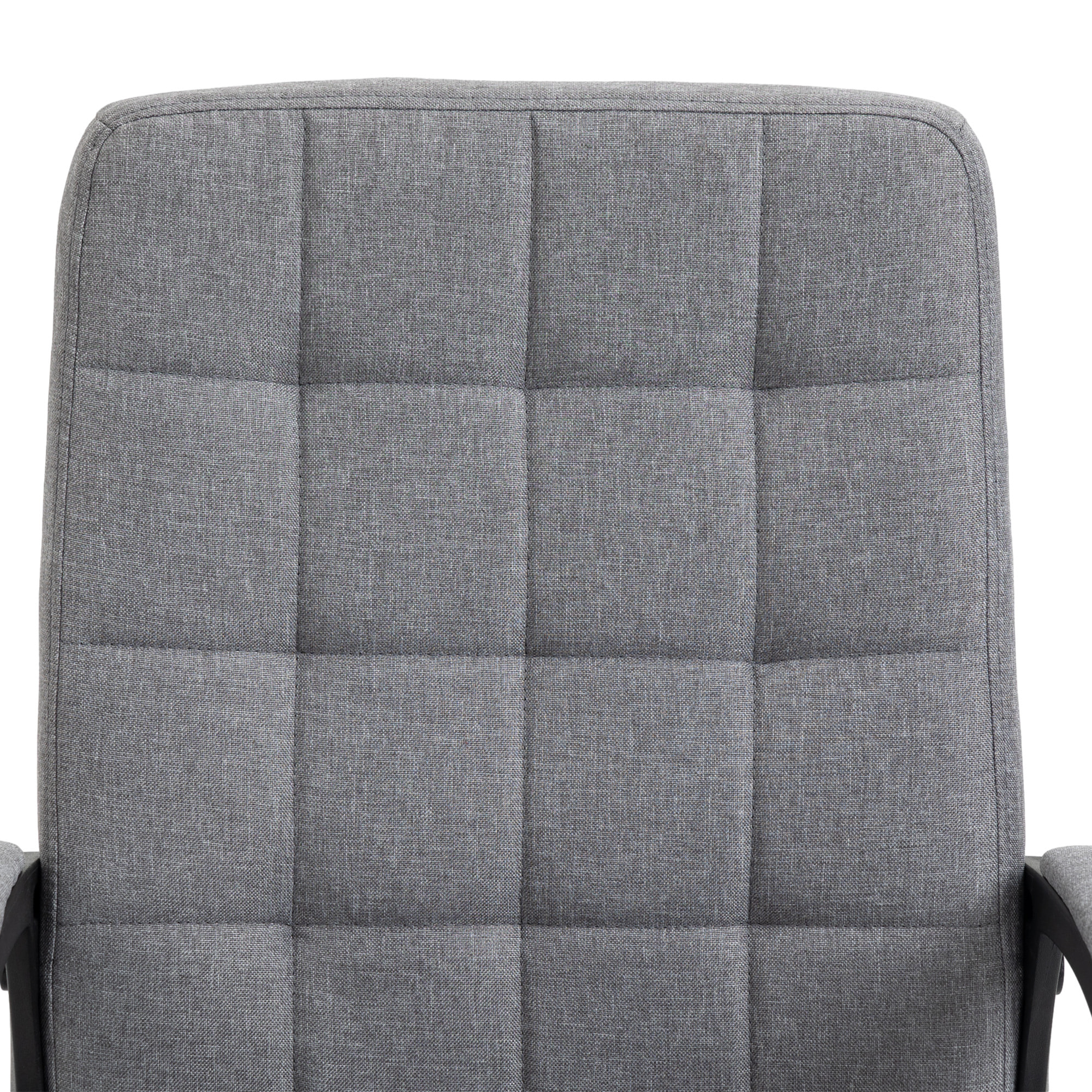 Chaise de bureau design Chesterfield effet capitonné réglable tissu gris