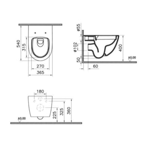 Sento WC sans bride SmoothFlush + Abattant avec frein de chute, Noir mat (7848-083-6147)