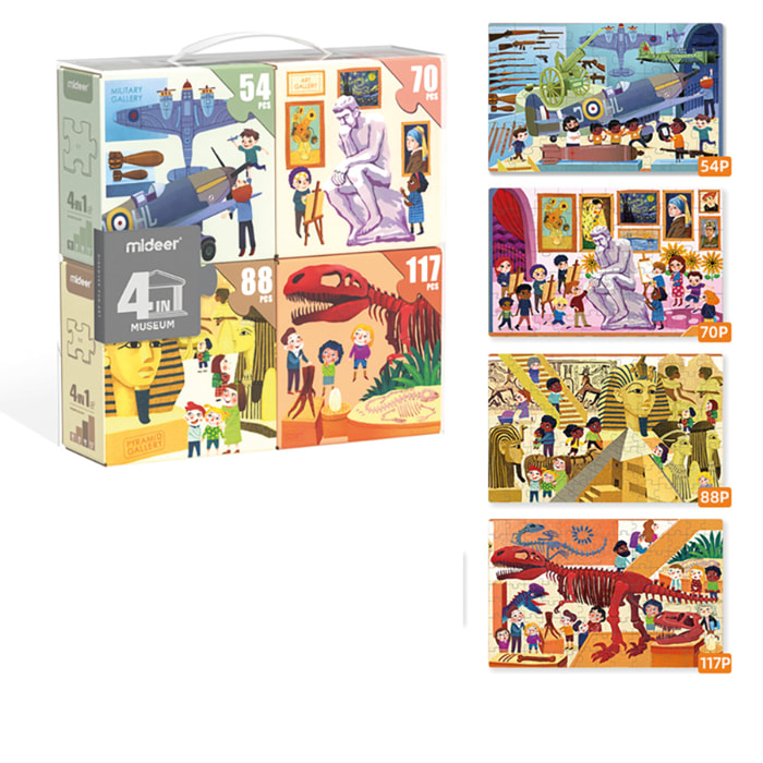 4 IN 1 PUZZLE SET MUSEUM - PUZZLE