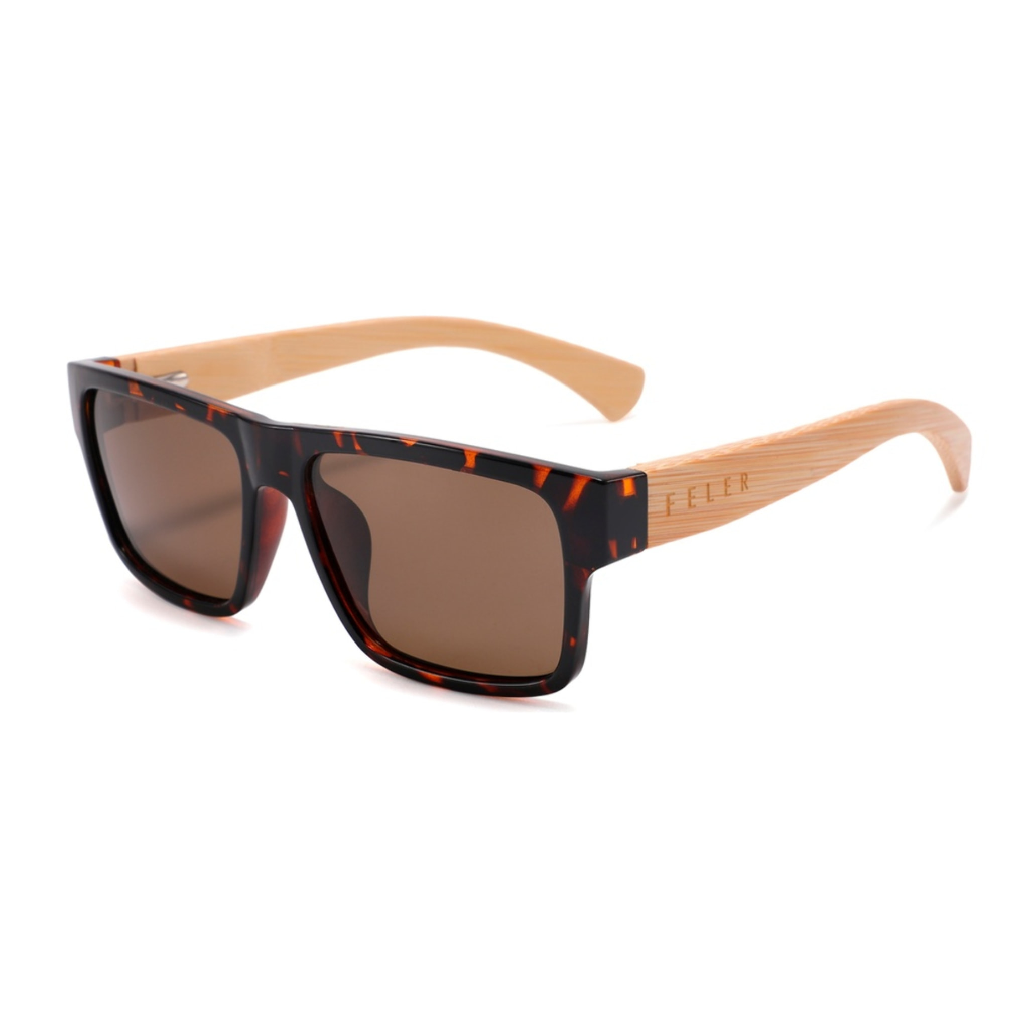 Gafas de Sol Feler 1529-2 Polarizadas de Madera Unisex 54 mm