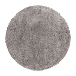 FLUFFY - Tapis rond shaggy uni à poils longs Beige