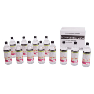 Combustible Etanol repelente de mosquitos CITRONELA. Caja 12 Botellas de 1L LIQ-CITRONELA PURLINE