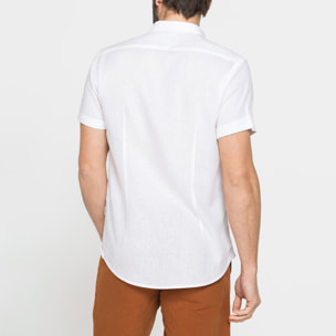 CAMICIA A MANICA CORTA IN TESSUTO DI LINO E LYOCELL