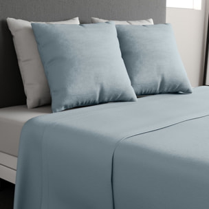 Parure de drap 1 pers 100% coton 57fils + 1 taie blue polaire
