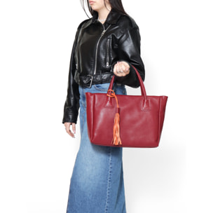 Borsa a spalla  da donna In Vera pelle Made in Italy 46x27,5x10 cm