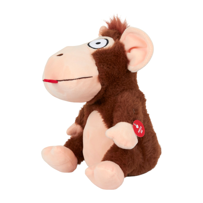 Peluche Singe Fou A Piles
