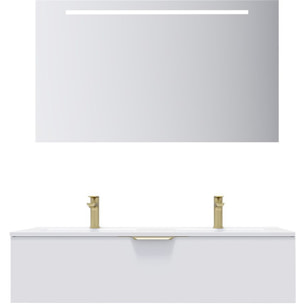 Ensemble double vasque 1 tiroir + miroir - VENICE