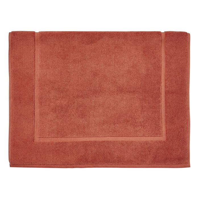 Tapis de bain uni en coton, AQUA, Orange