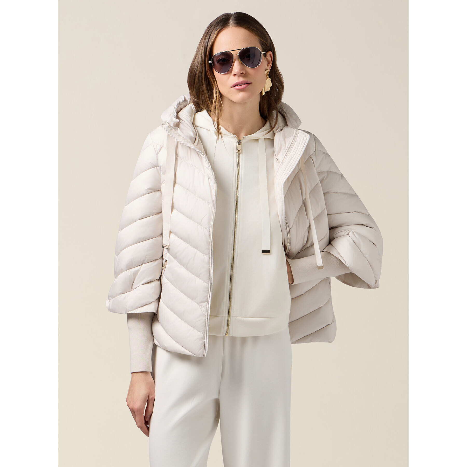 Oltre - Plumífero con capucha y puños - Blanco