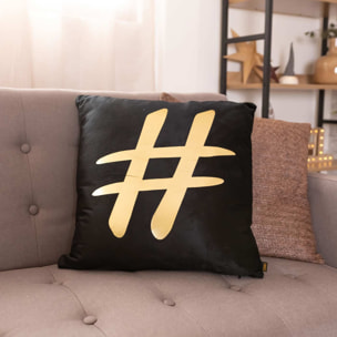 Coussin yakso hashtag noir