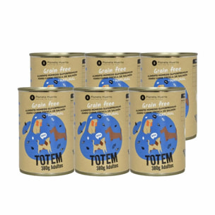 PLANETA HUERTO | Pack 6 Comida Húmeda Grain Free Superpremium para Perros Salmón 380 g - Pienso Natural Perros Adultos, Sin Cereales, Rico en Omega-3 y con Protectores Articulares