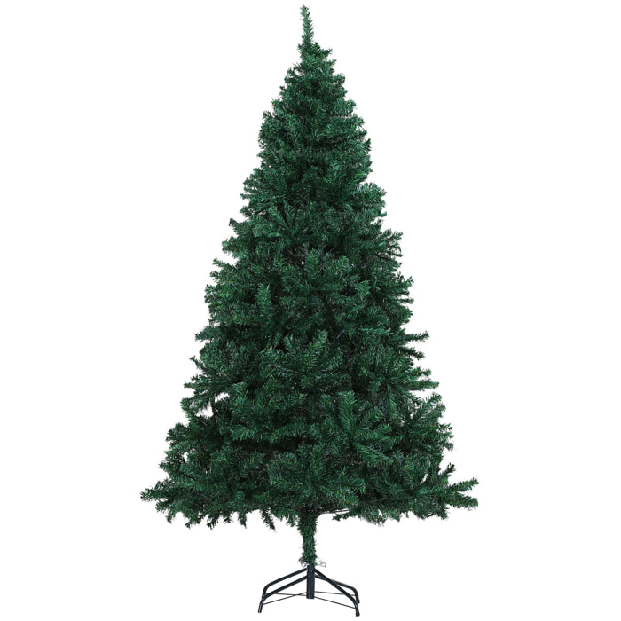 Homcom Albero di Natale Artificiale 180cm 1000 punte Folto e Realistico Verde Ð¤102cm