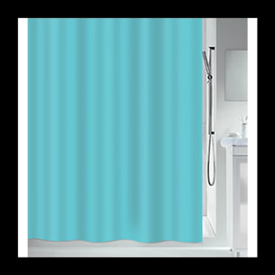 Spirelle Rideau de douche Polyester ATLAS 180x200cm Bleu turquoise Spirella