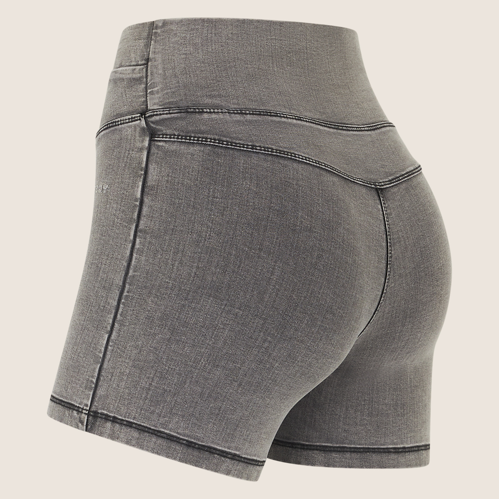 Jeggings N.O.W. short skinny a vita alta in tencel denim